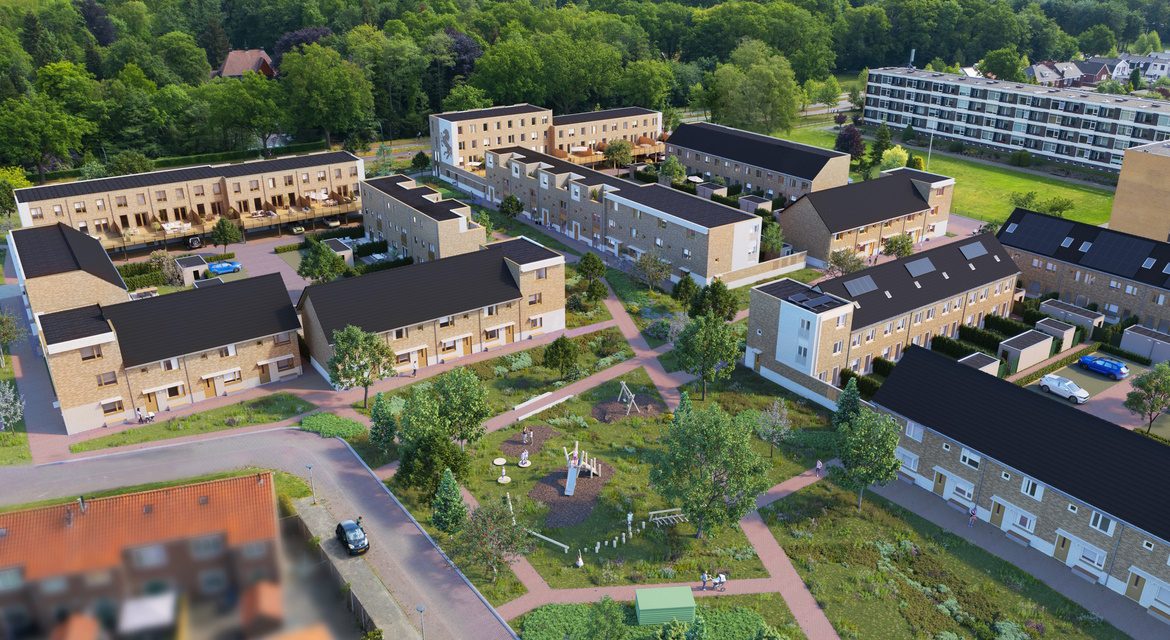 Vogelvlucht Newtonpark Enschede